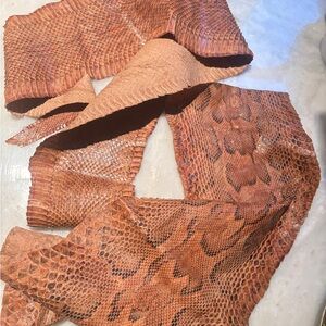 Genuine Snakeskin Python and Cobra panels -natural color